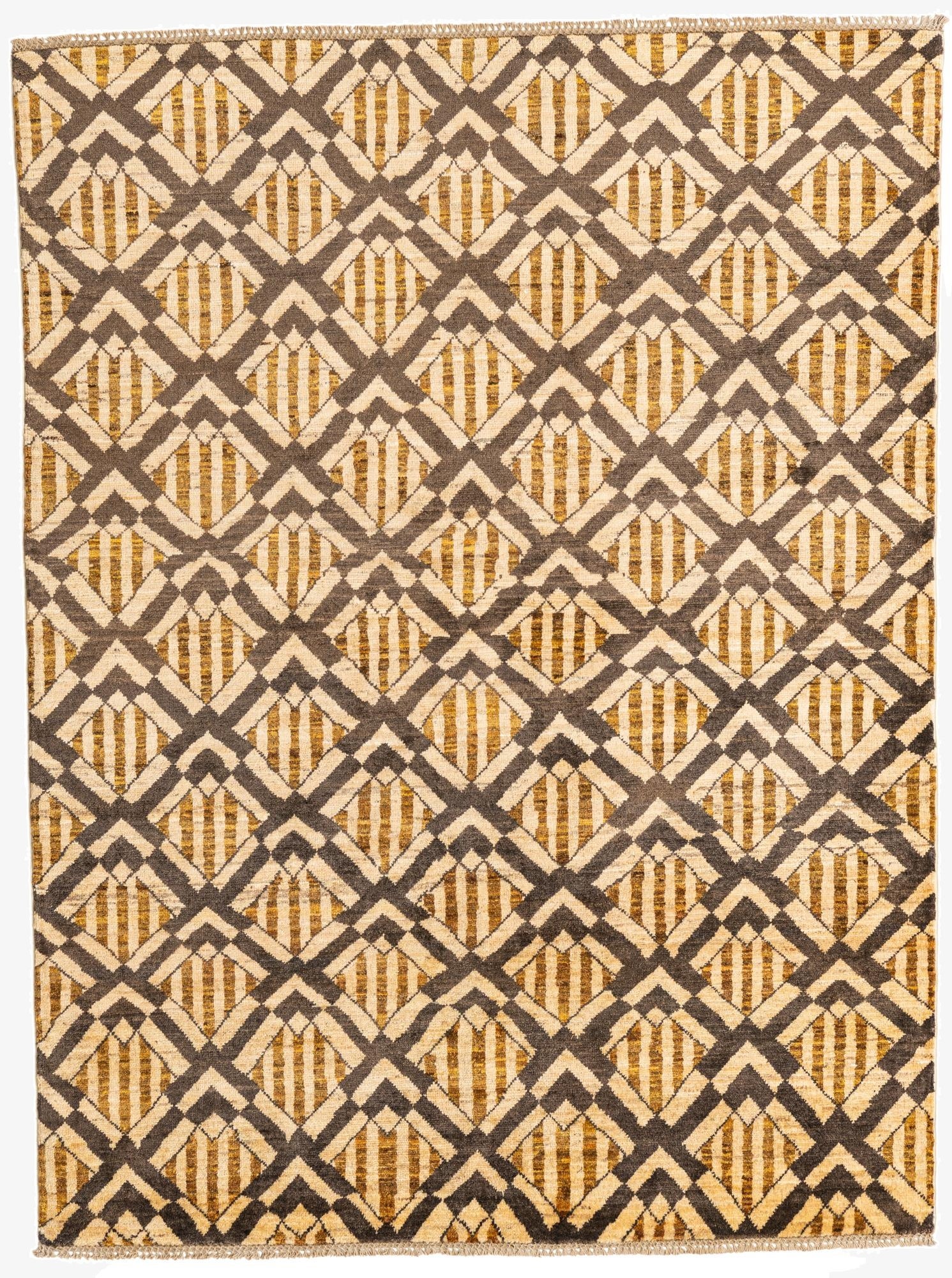 5' x 6' 7  Hand Knotted Modern Ziegler Wool Rug