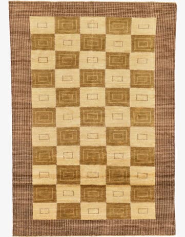 6' 10 x 9' 9 Hand Knotted Modern Ziegler Oriental Rug