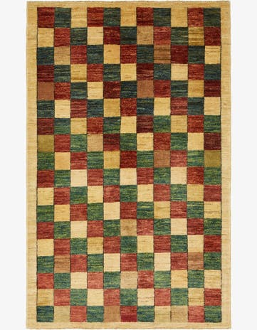 3' 10 x 6' Hand Knotted Modern Ziegler Oriental Rug