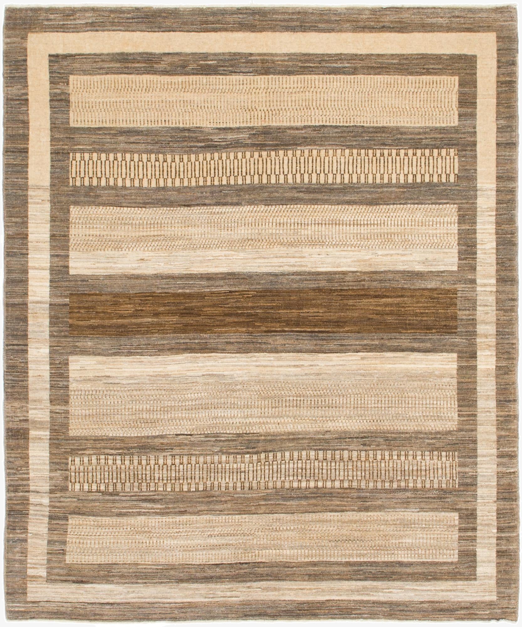5' 2 x 6' 2  Hand Knotted Modern Ziegler Rug