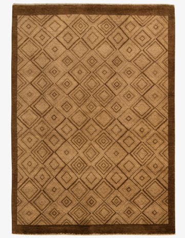 4' 7 x 6' 4 Hand Knotted Modern Ziegler Wool Rug