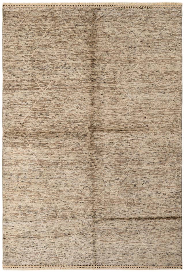 Detail image of 5' 5 x 7' 11 Hand Knotted Moroccan Wool Rug