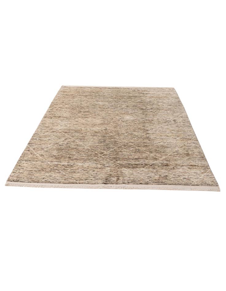 Detail image of 5' 6 x 7' 9 Hand Knotted Moroccan Wool Rug