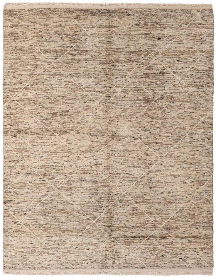 Detail image of 5' 6 x 7' 9 Hand Knotted Moroccan Wool Rug