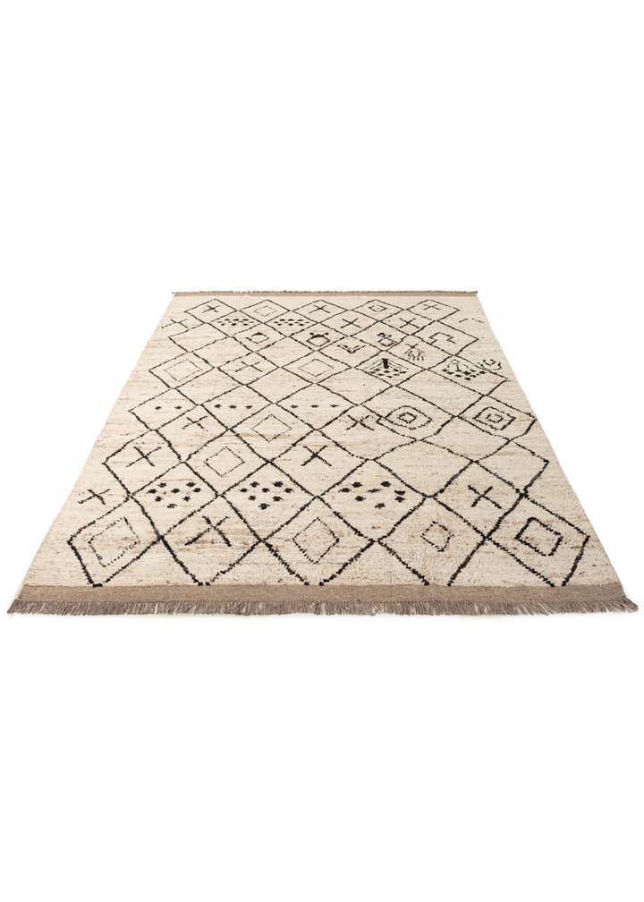 6' 7 x 10' Hand Knotted Moroccan Wool Rug