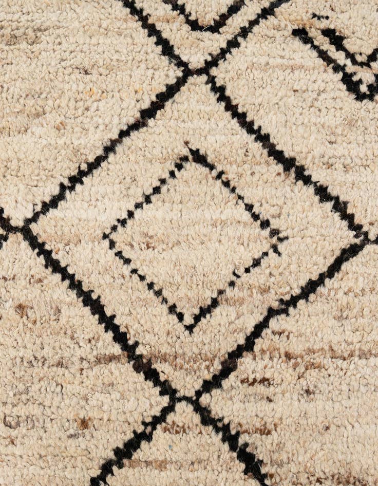 Detail image of 6' 7 x 10'  Hand Knotted Moroccan Wool Rug
