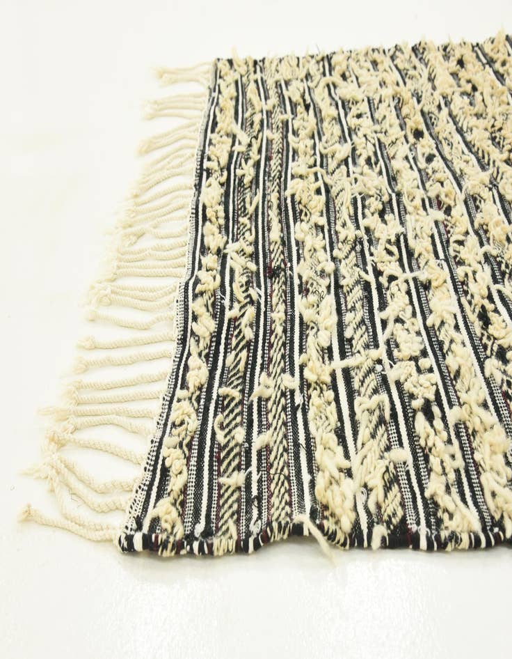 Detail image of 3' 3 x 6'  Hand Knotted Moroccan Wool Rug