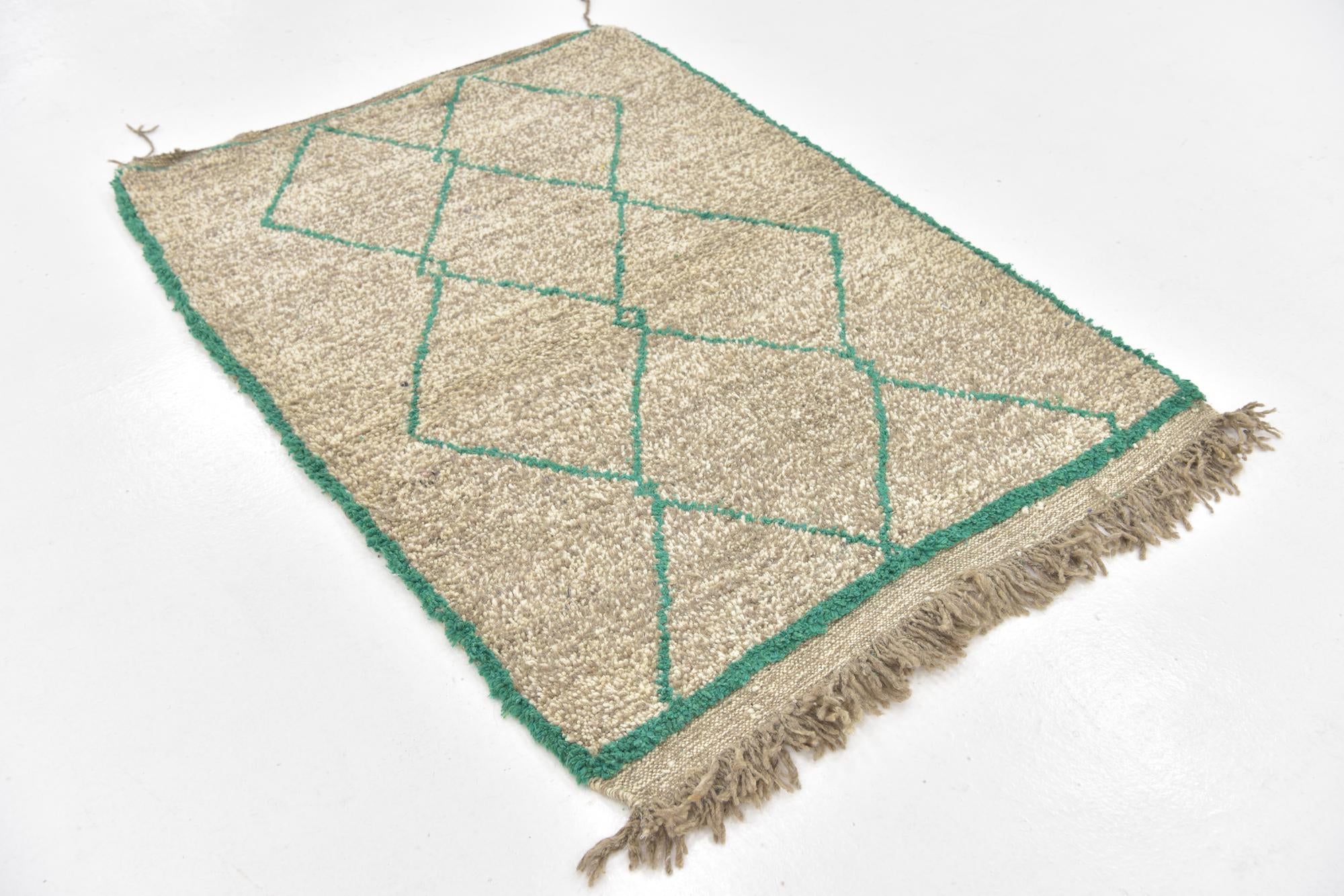 3' 6 x 5' Hand Knotted Moroccan Wool Rug