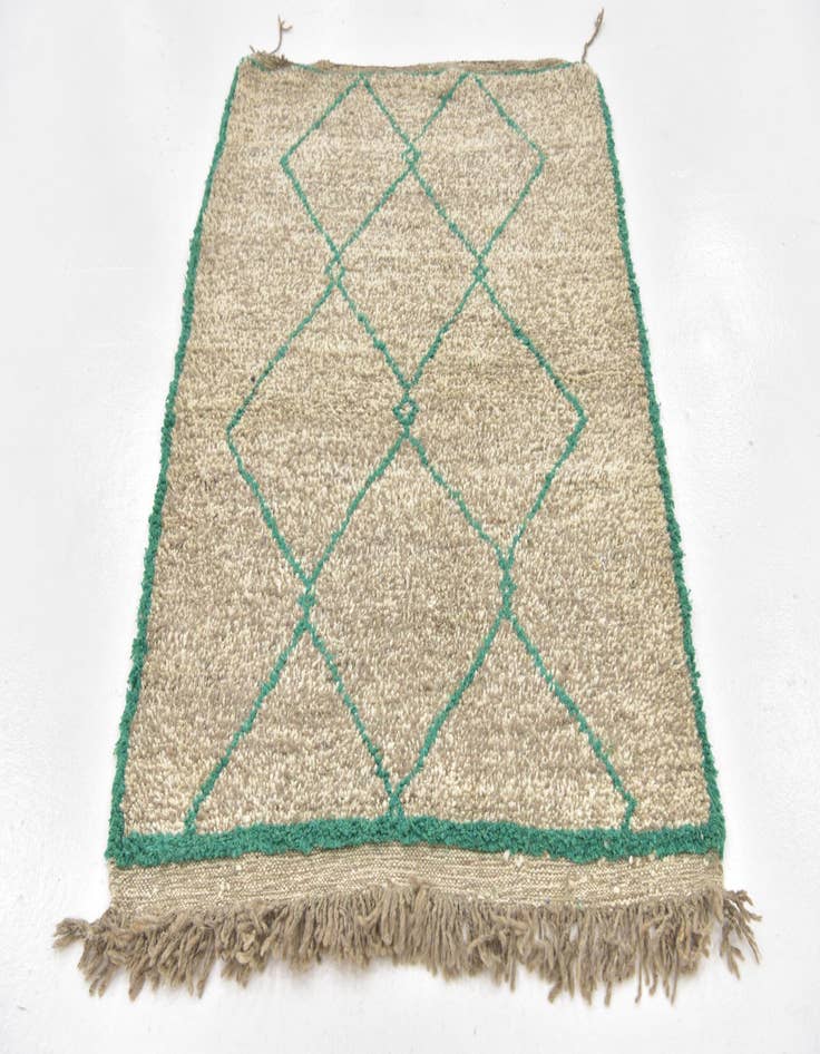 Detail image of 3' 6 x 5'  Hand Knotted Moroccan Wool Rug