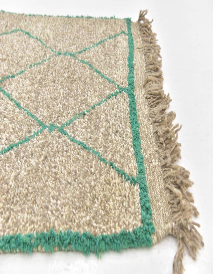 Detail image of 3' 6 x 5'  Hand Knotted Moroccan Wool Rug