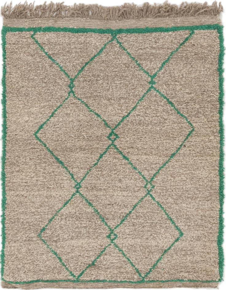 Detail image of 3' 6 x 5' Hand Knotted Moroccan Wool Rug
