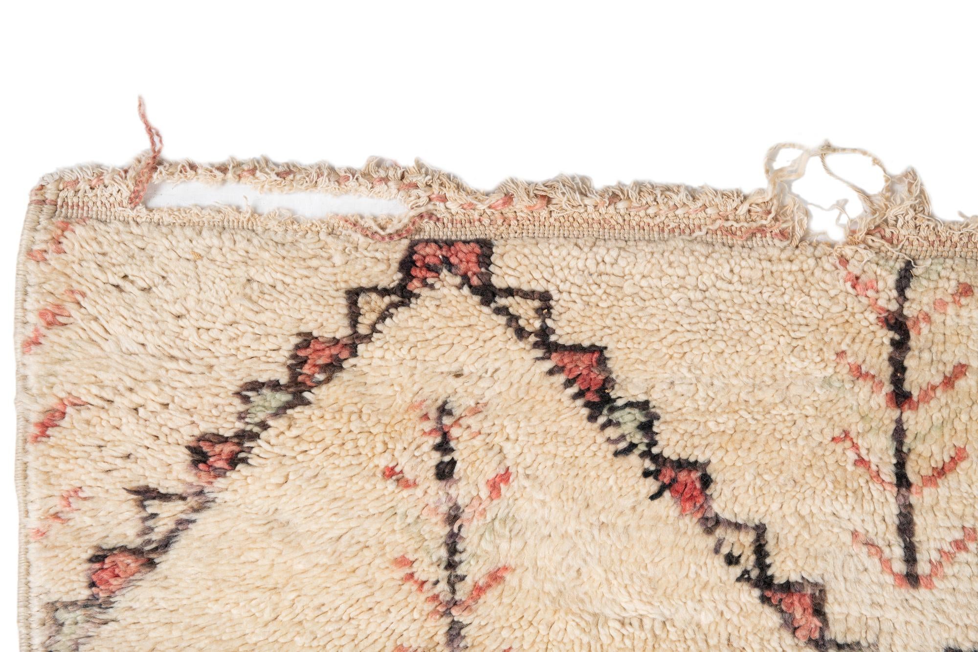 6' 8 x 9' 10 Hand Knotted Moroccan Wool Rug