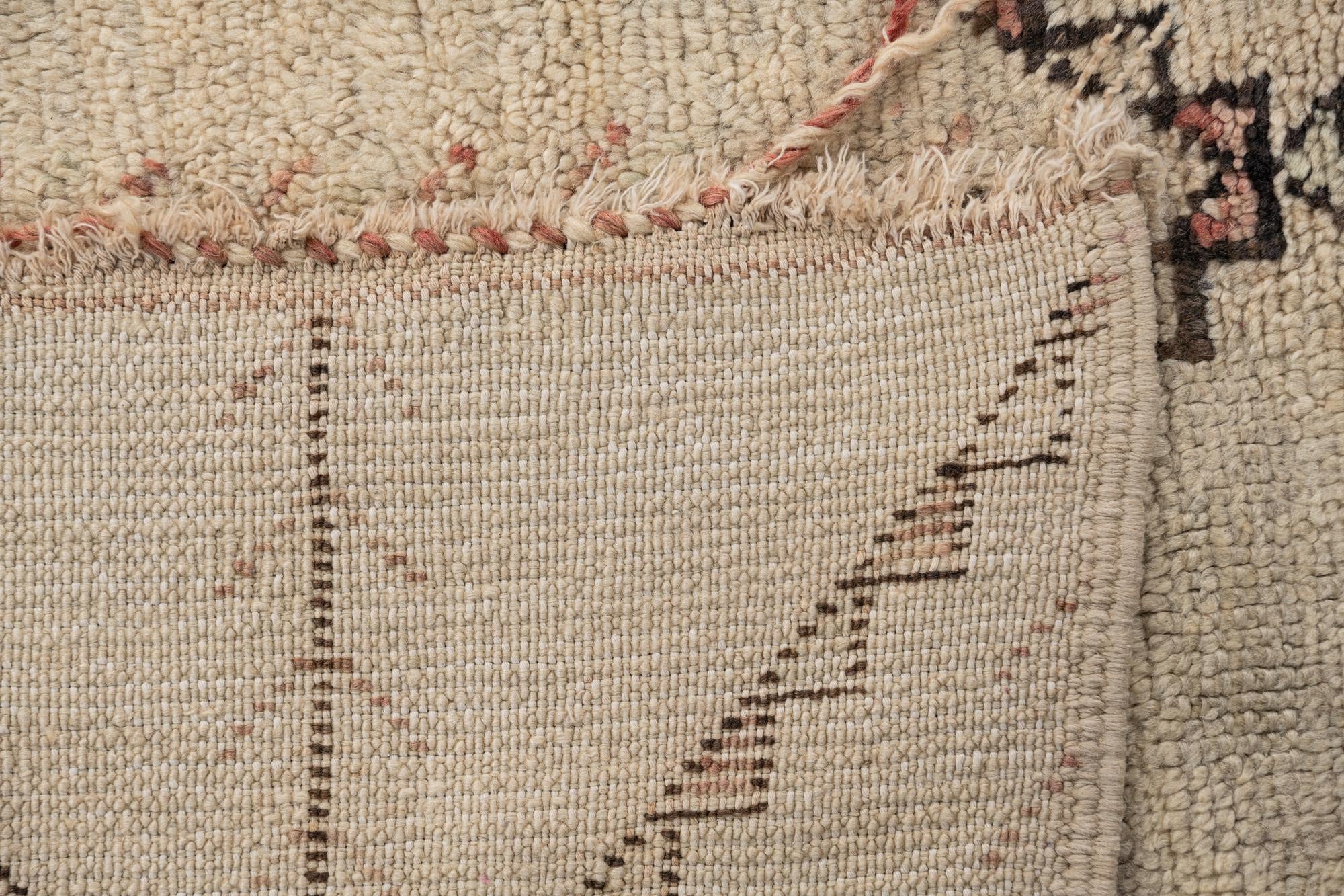 6' 8 x 9' 10 Hand Knotted Moroccan Wool Rug