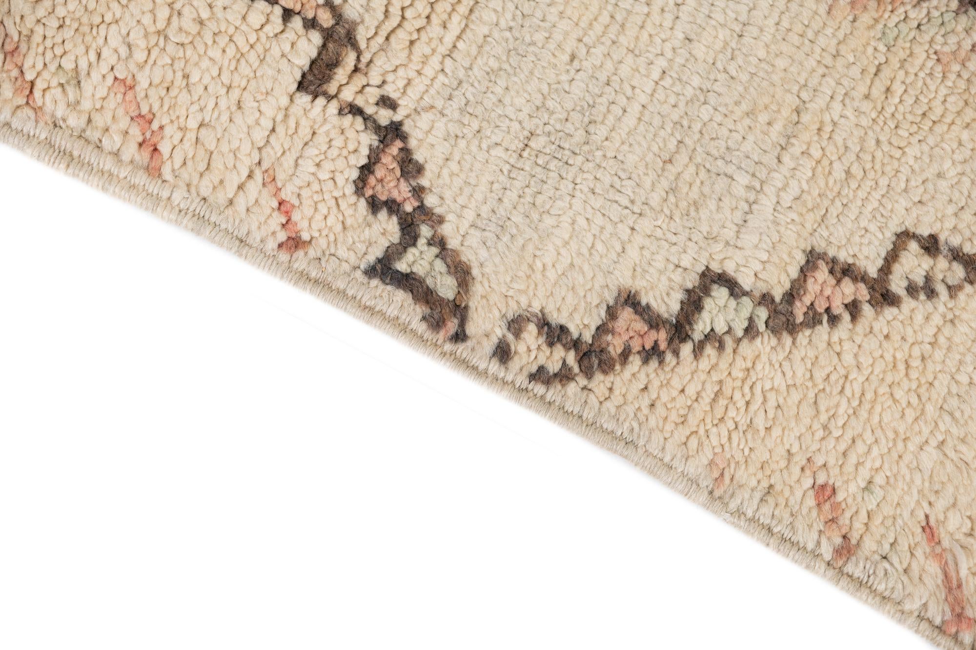 6' 8 x 9' 10 Hand Knotted Moroccan Wool Rug