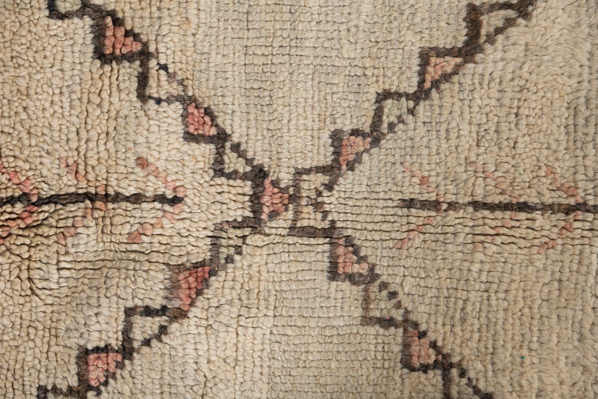 6' 8 x 9' 10 Hand Knotted Moroccan Wool Rug