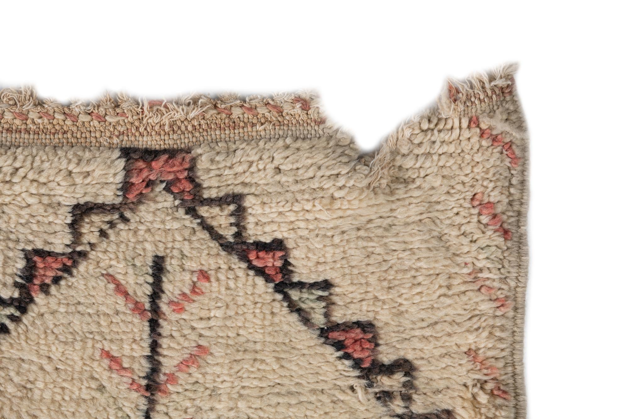 6' 8 x 9' 10 Hand Knotted Moroccan Wool Rug