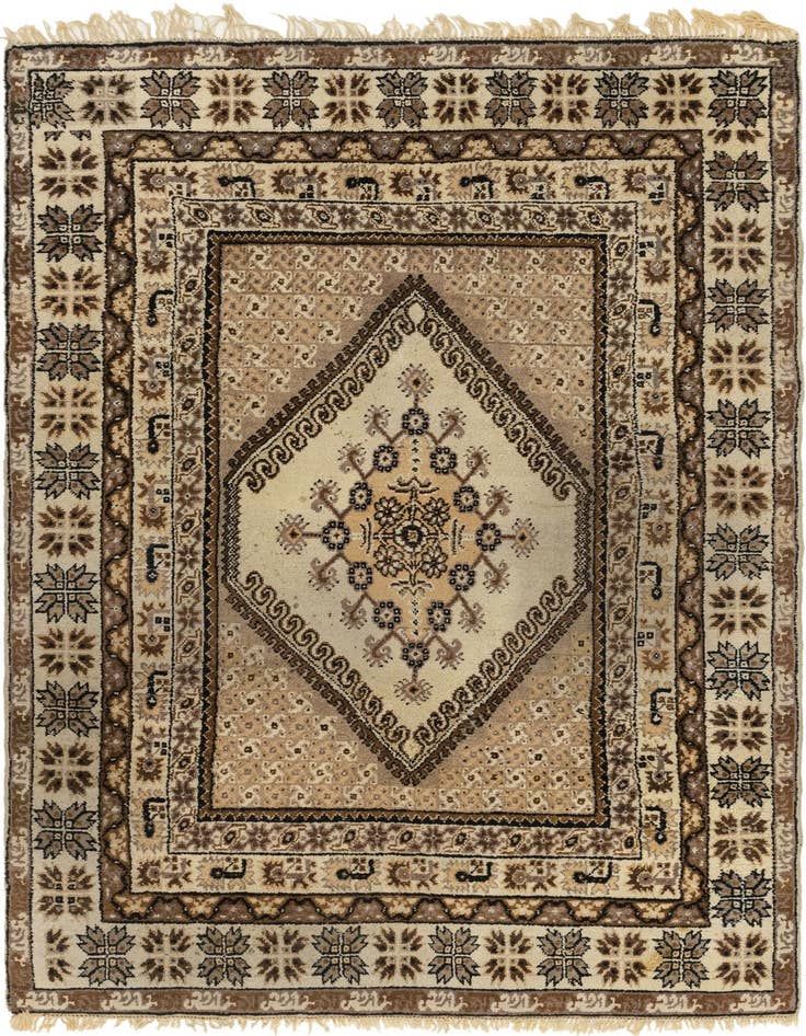 Detail image of 6' 10 x 10' 5 Hand Knotted Moroccan Wool Rug