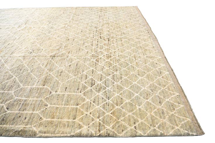 Detail image of 12' 7 x 19' 6 Hand Knotted Moroccan Wool Rug