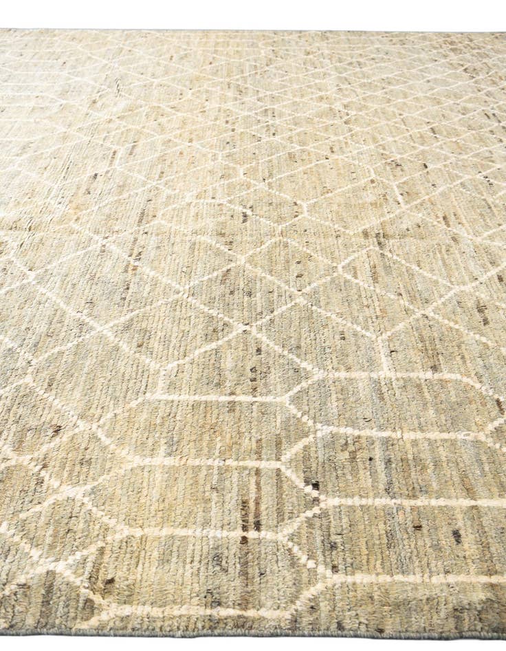 Detail image of 12' 7 x 19' 6  Hand Knotted Moroccan Wool Rug