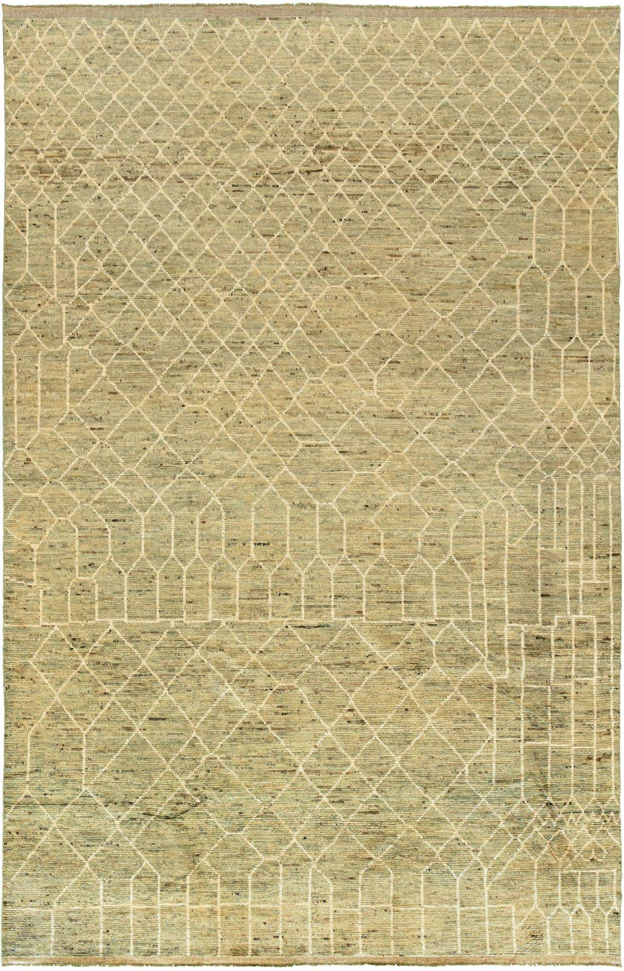 12' 7 x 19' 6 Hand Knotted Moroccan Wool Rug