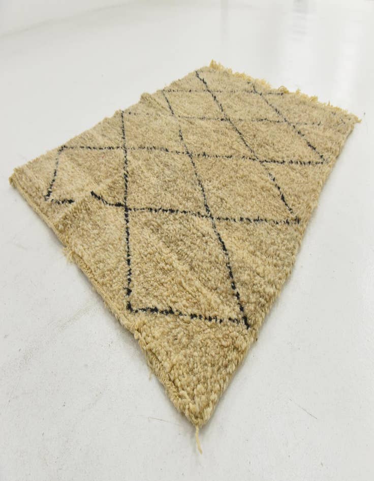 Detail image of 3' 10 x 5' Hand Knotted Moroccan Wool Rug