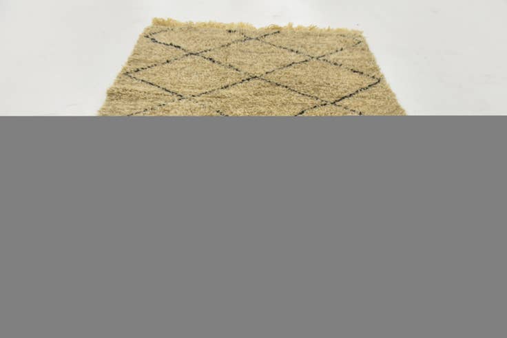Detail image of 3' 10 x 5' Hand Knotted Moroccan Wool Rug