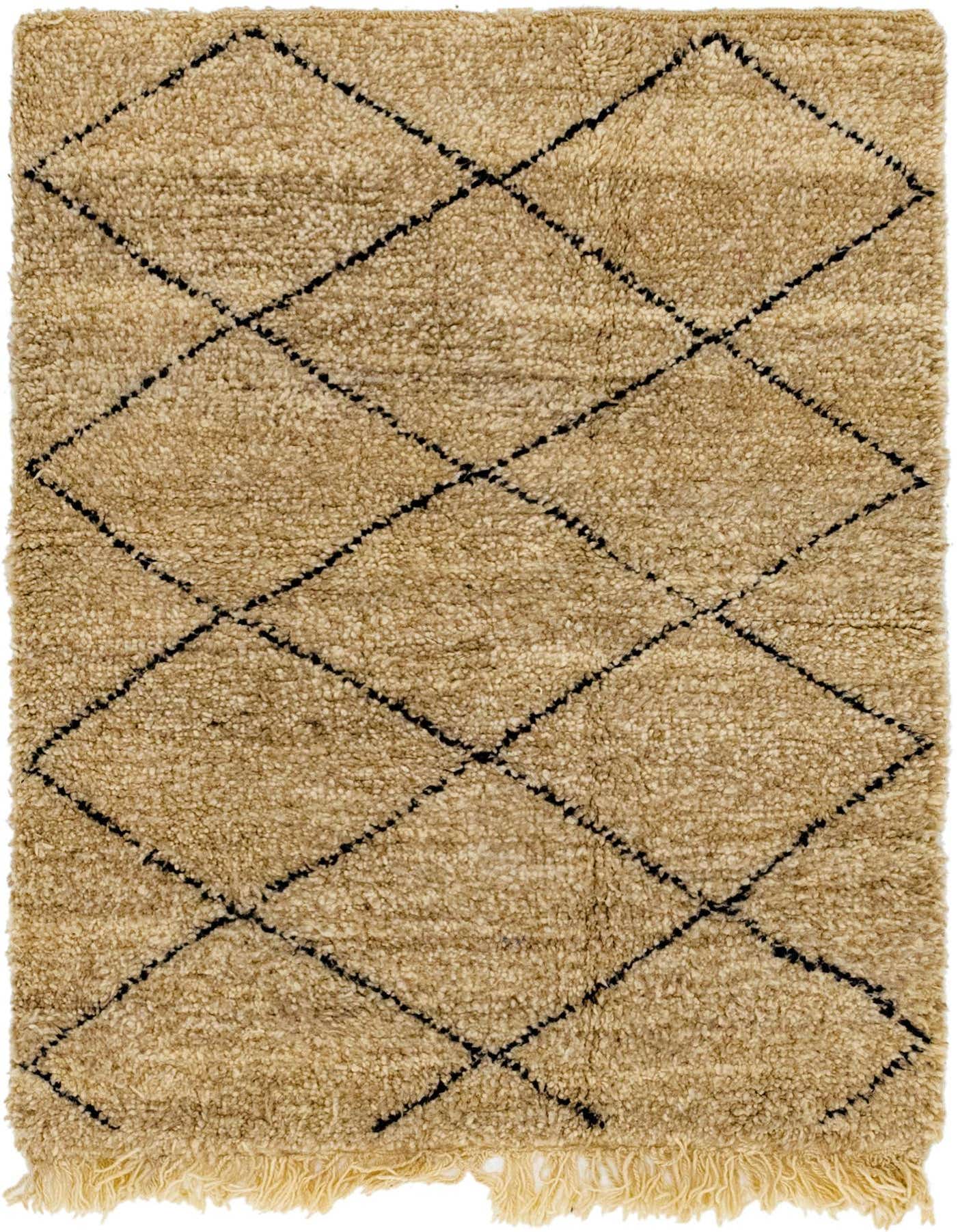 3' 10 x 5' Hand Knotted Moroccan Wool Rug