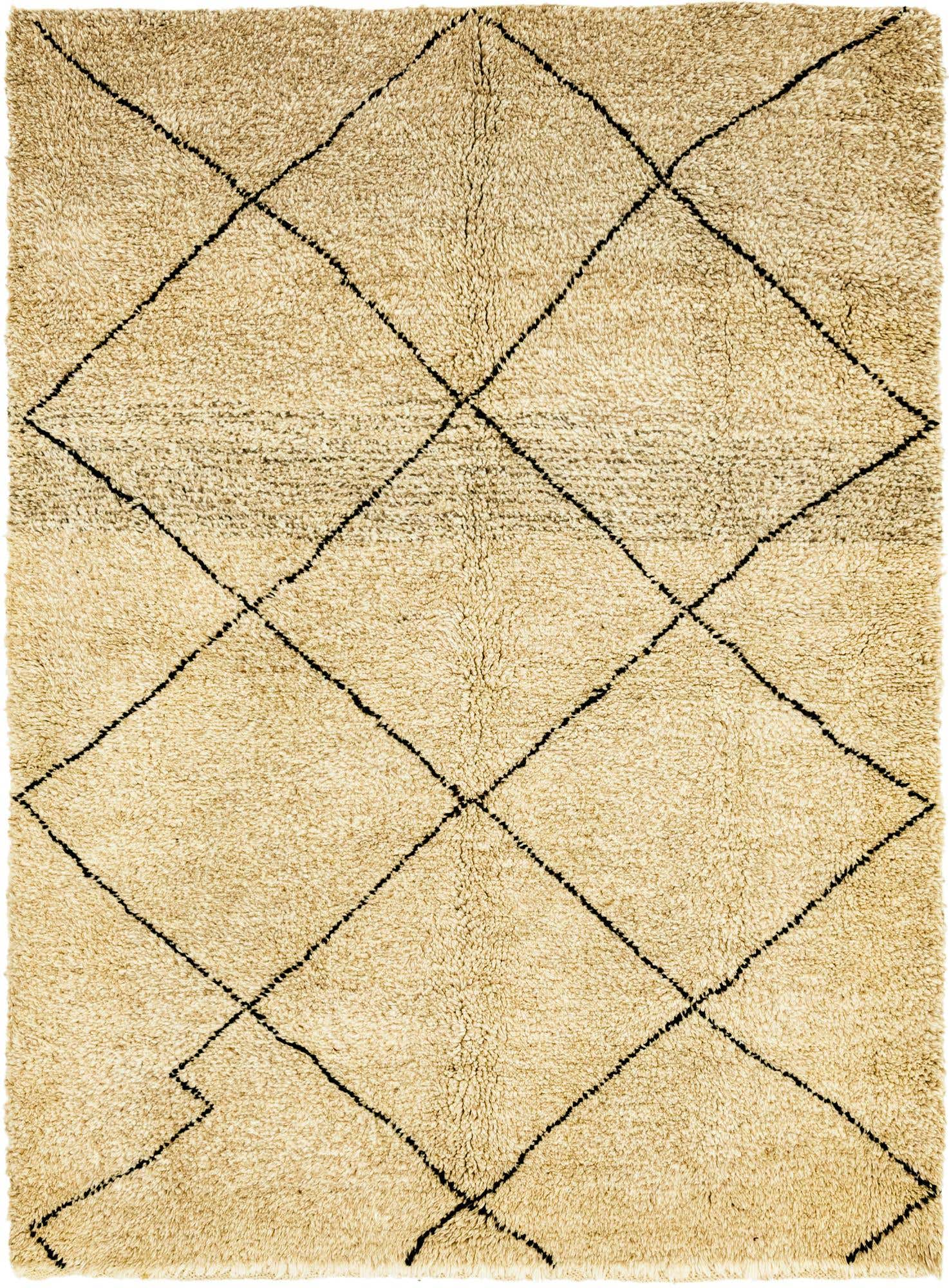 5' 8 x 7' 7 Hand Knotted Moroccan Wool Rug