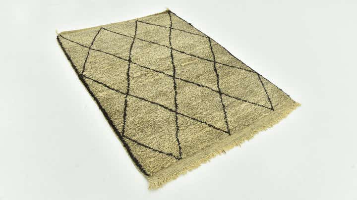 3' 6 x 4' 9 Hand Knotted Moroccan Wool Rug