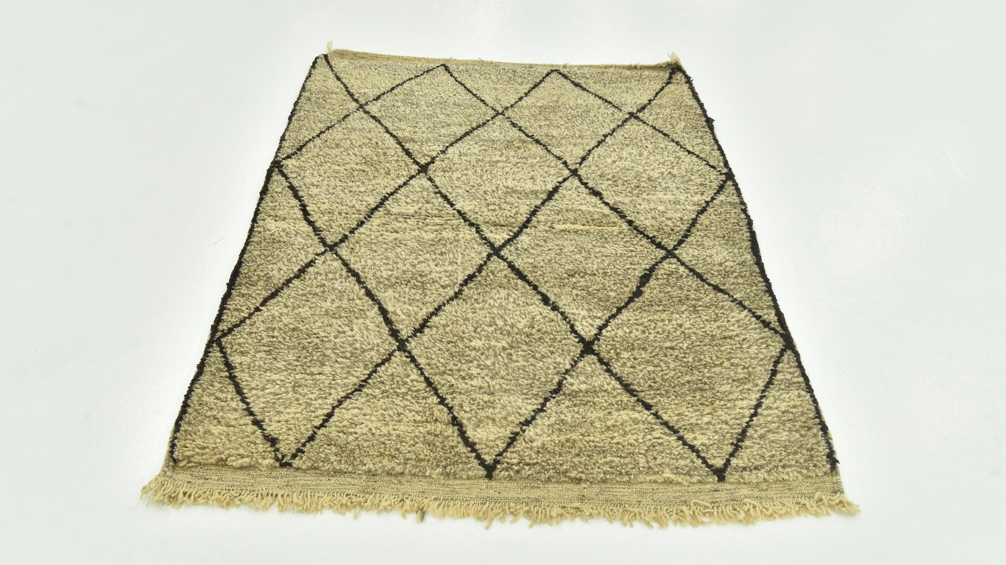 3' 6 x 4' 9 Hand Knotted Moroccan Wool Rug