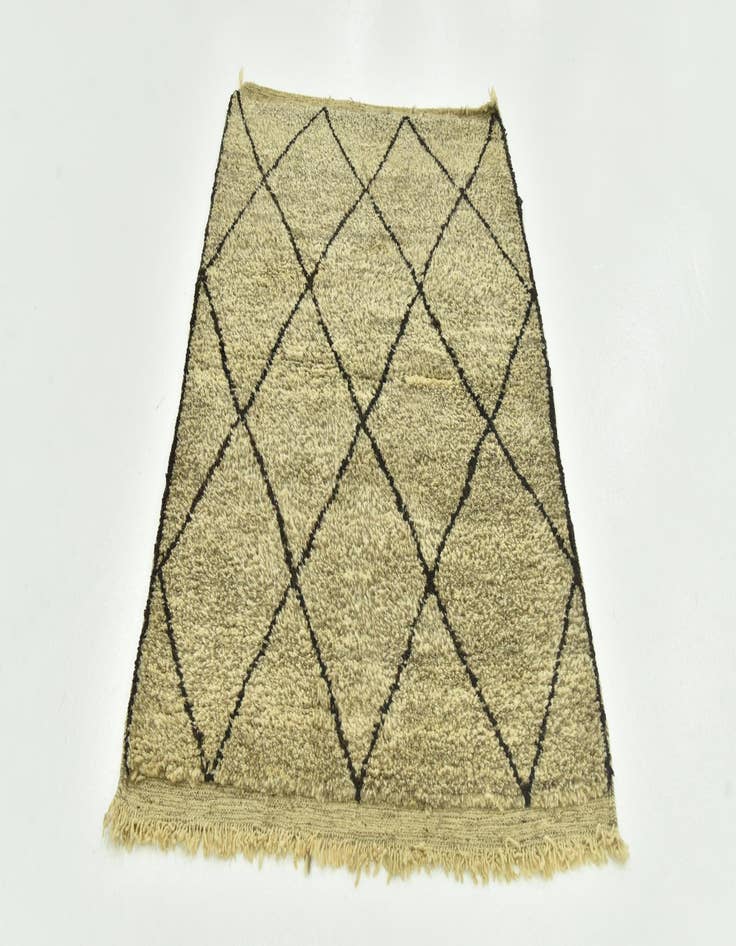 Detail image of 3' 6 x 4' 9  Hand Knotted Moroccan Wool Rug