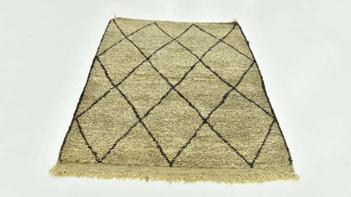 3' 6 x 4' 9 Hand Knotted Moroccan Wool Rug