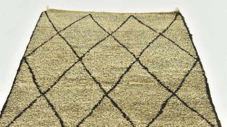 Detail image of 3' 6 x 4' 9 Hand Knotted Moroccan Wool Rug