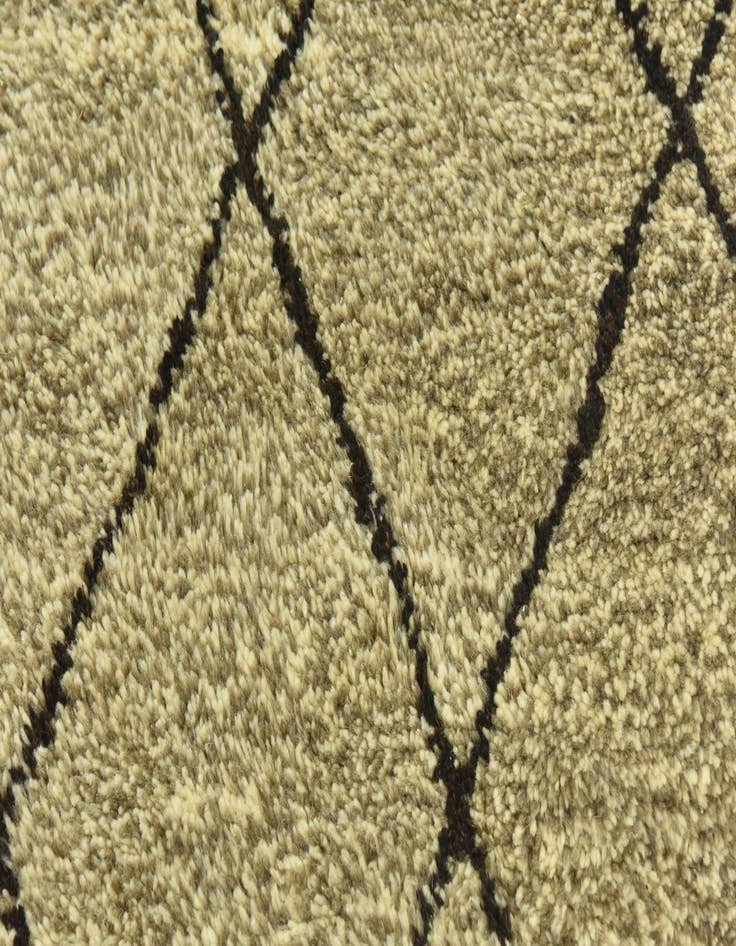 Detail image of 3' 6 x 4' 9  Hand Knotted Moroccan Wool Rug