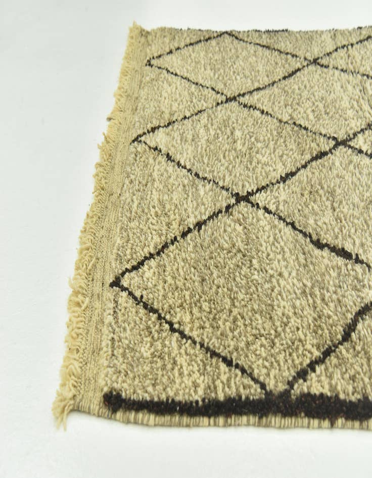 Detail image of 3' 6 x 4' 9  Hand Knotted Moroccan Wool Rug