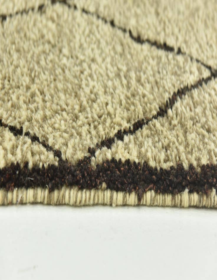 Detail image of 3' 6 x 4' 9  Hand Knotted Moroccan Wool Rug