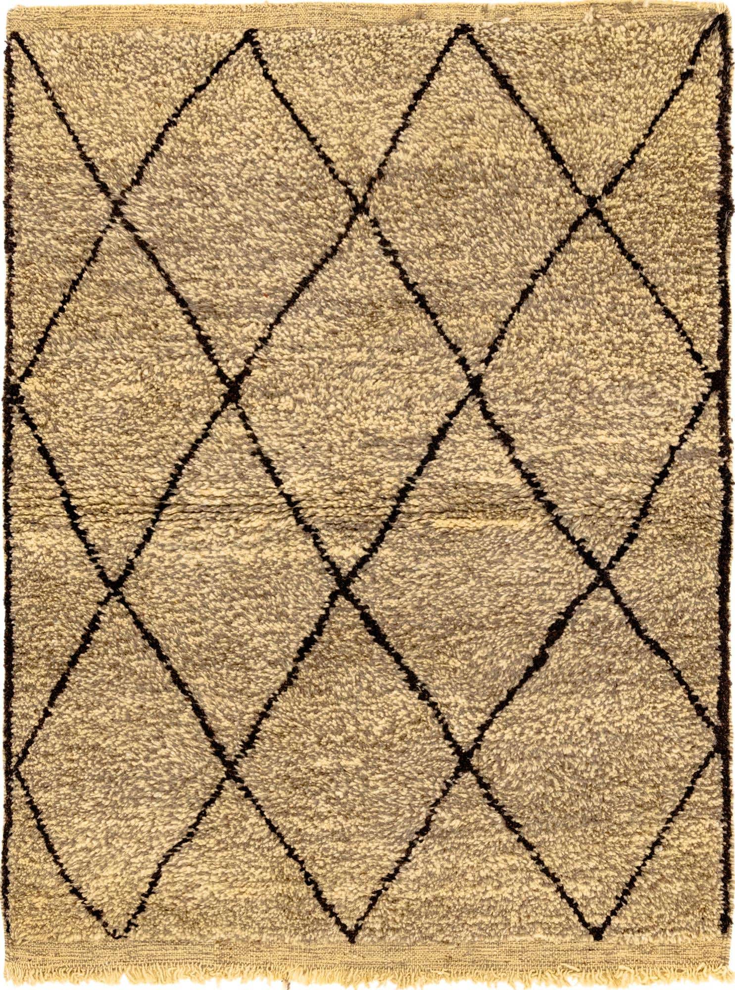 3' 6 x 4' 9 Hand Knotted Moroccan Wool Rug