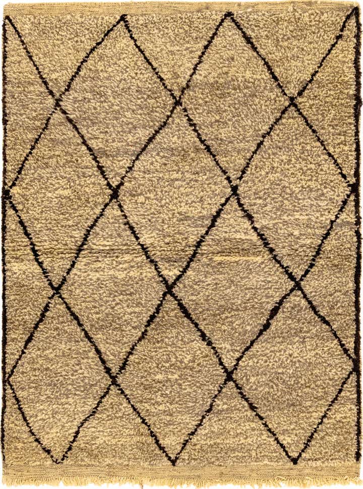 3' 6 x 4' 9 Hand Knotted Moroccan Wool Rug