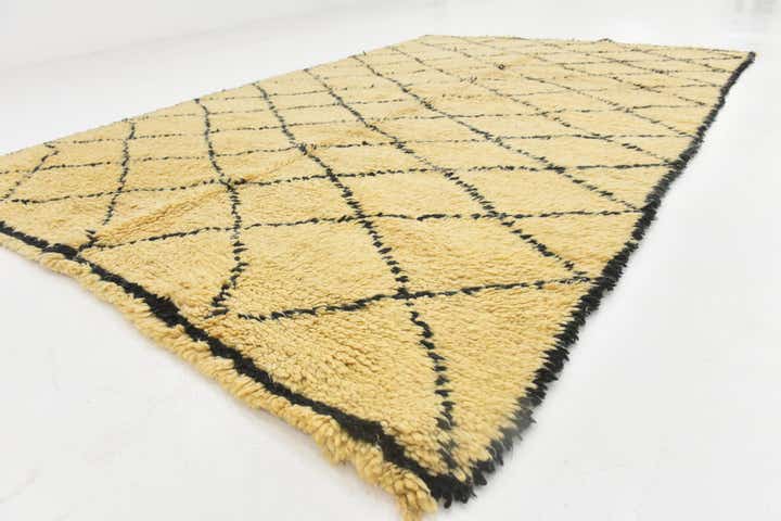 6' 5 x 9' 10 Hand Knotted Moroccan Wool Rug