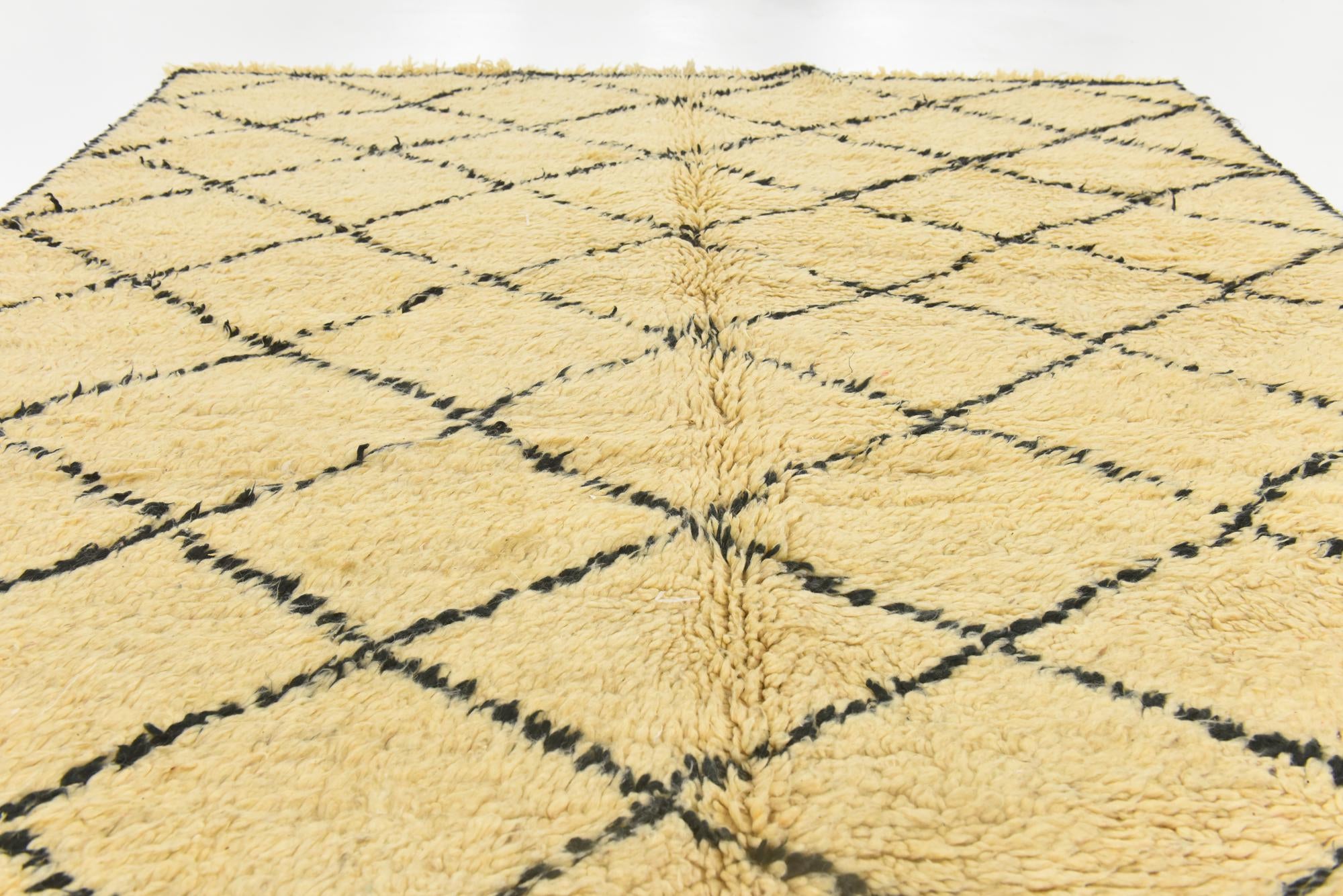 6' 5 x 9' 10 Hand Knotted Moroccan Wool Rug