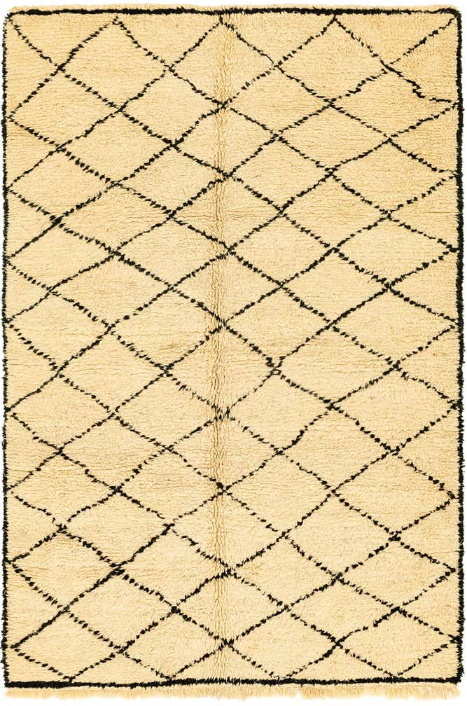 6' 5 x 9' 10 Hand Knotted Moroccan Wool Rug