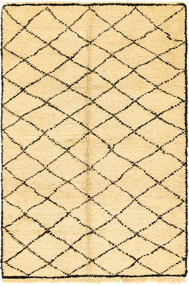 Detail image of 6' 5 x 9' 10 Hand Knotted Moroccan Wool Rug