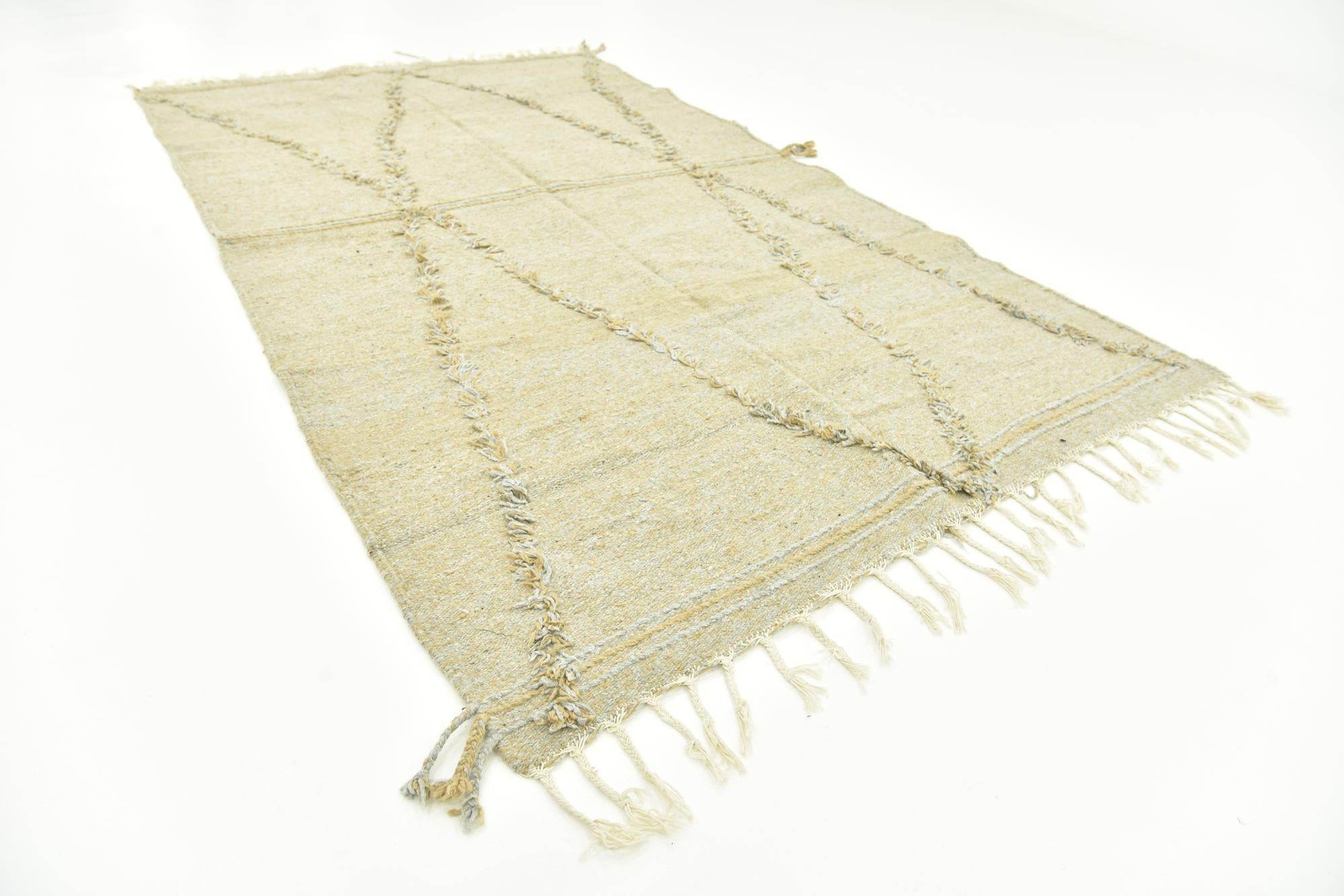 5' 1 x 8' 10 Hand Knotted Moroccan Wool Rug