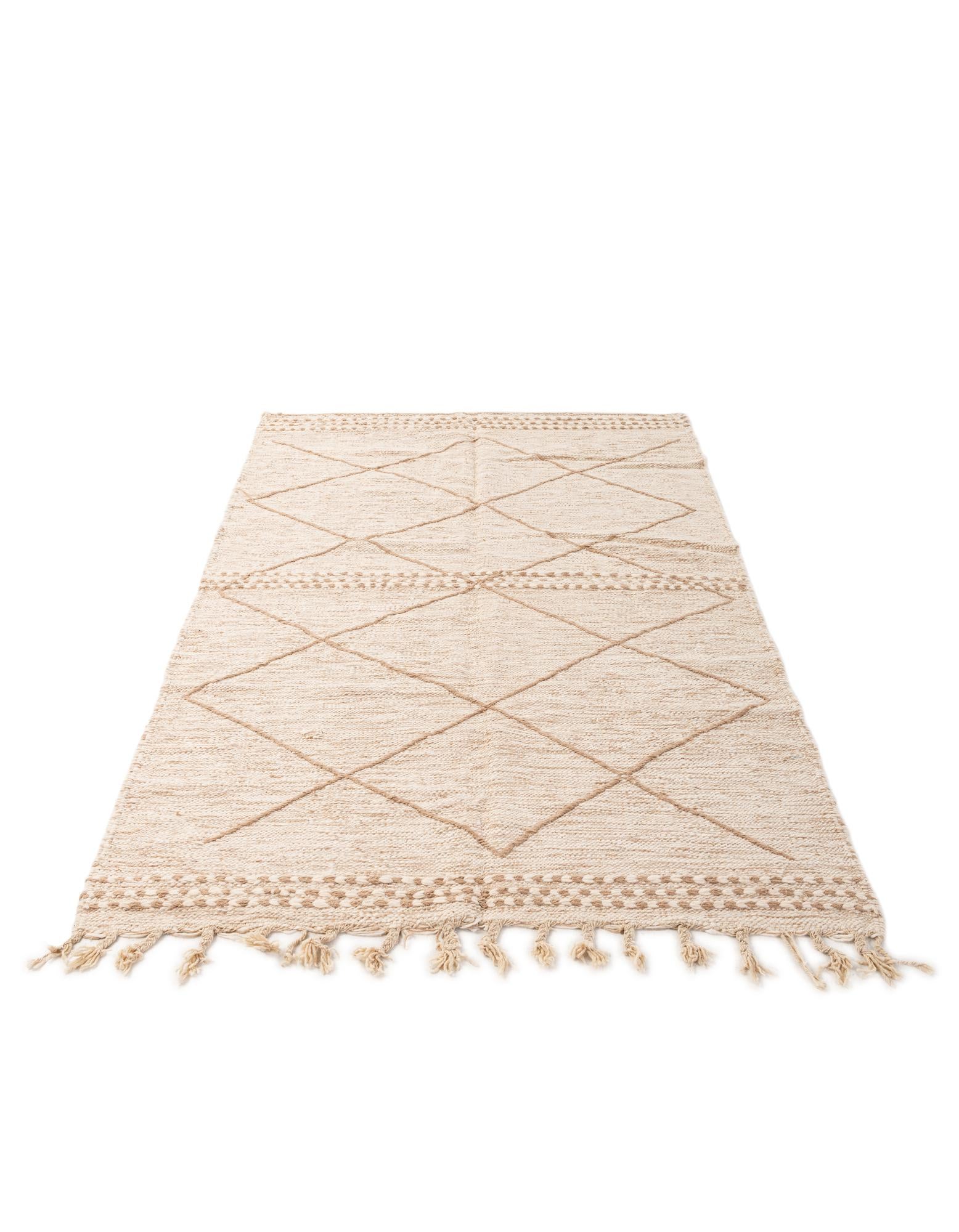 5' x 8' 3 Hand Knotted Moroccan Wool Rug