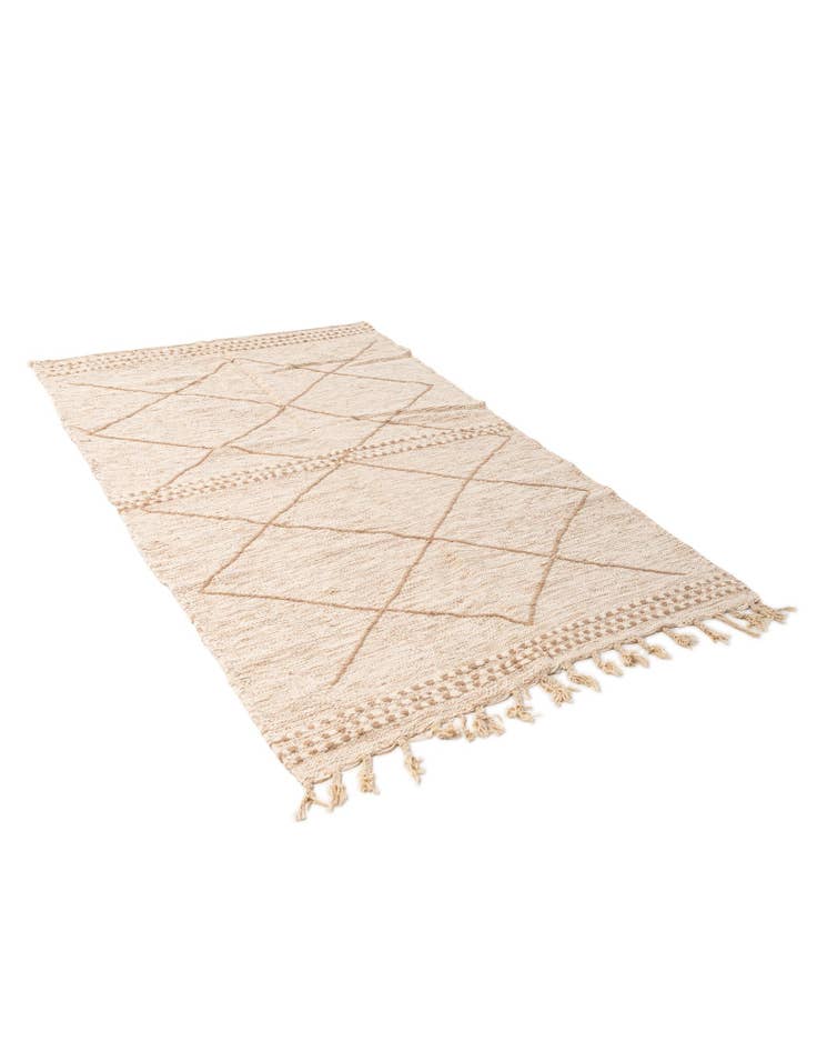 Detail image of 5' x 8' 3 Hand Knotted Moroccan Wool Rug