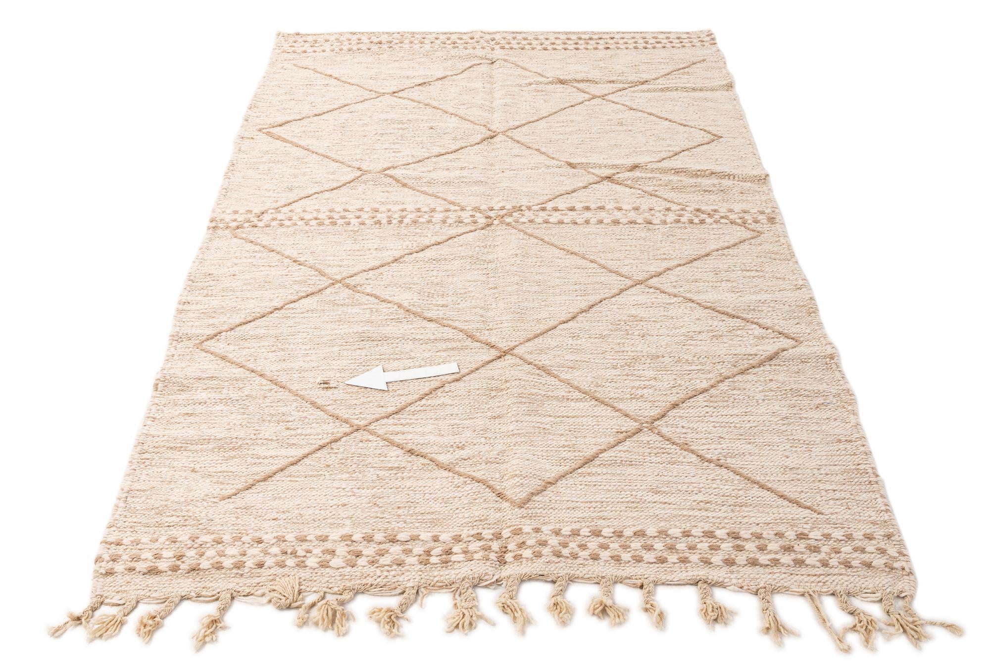 5' x 8' 3 Hand Knotted Moroccan Wool Rug