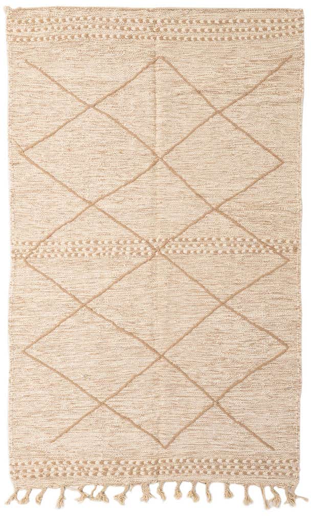 5' x 8' 3 Hand Knotted Moroccan Wool Rug