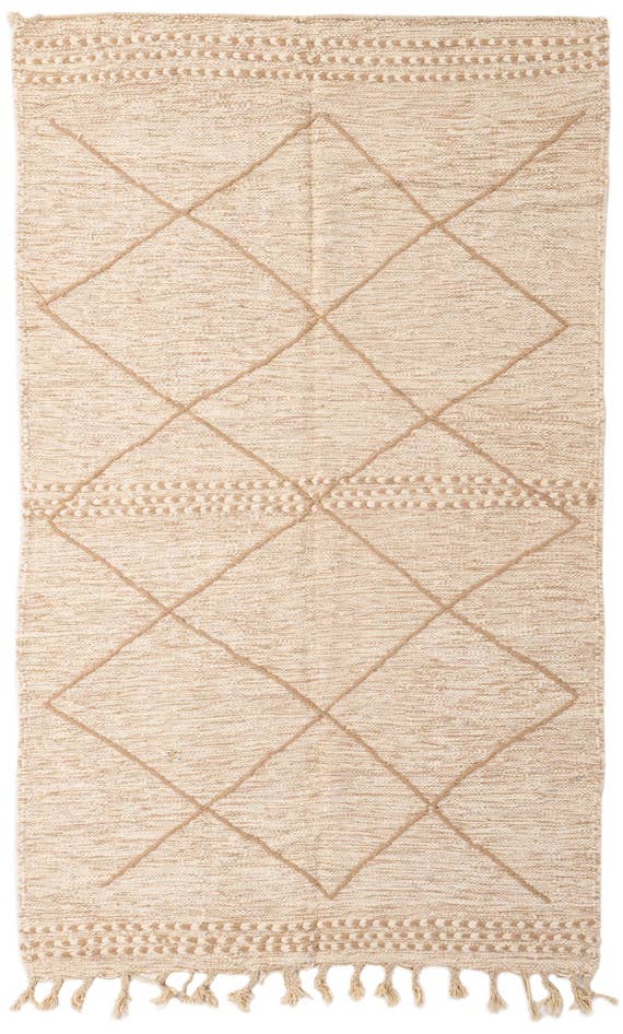 Detail image of 5' x 8' 3 Hand Knotted Moroccan Wool Rug