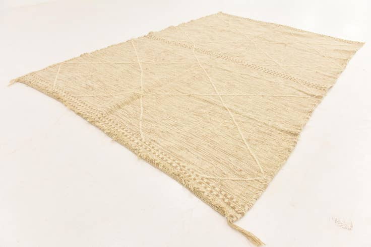 Detail image of 6' 6 x 9' 7 Hand Knotted Moroccan Wool Rug