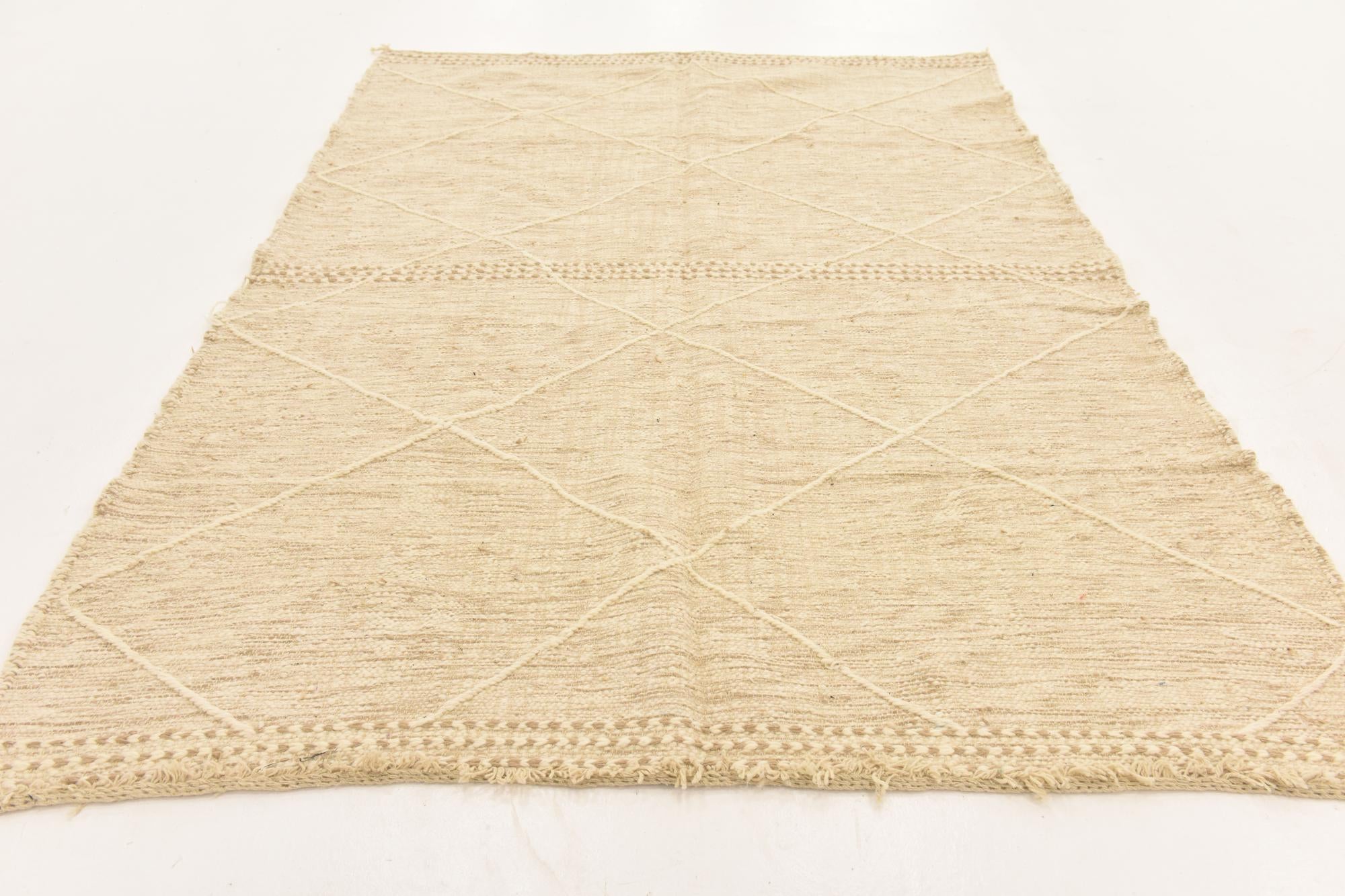 6' 6 x 9' 7 Hand Knotted Moroccan Wool Rug